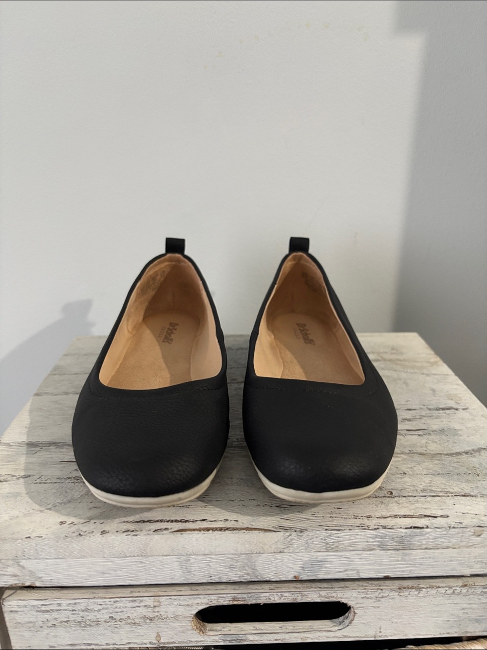 Dr Sholls Square Toe Ballerina Flats